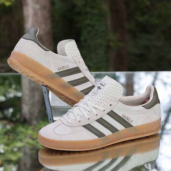 Adidas Gazelle Indoor White Olive Strata - Picture 6 of 15